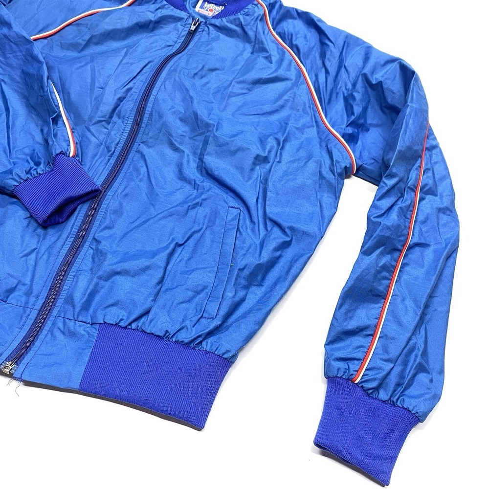 Rare VTG LeTrell Sports "Athletes in Action" Full Zip Track Jacket USA 80s SZ L - Picture 3 of 8